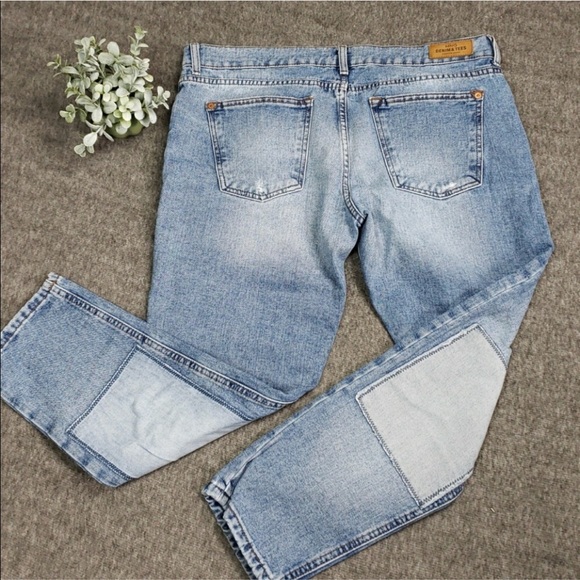 Mango Nancy Slim Distressed Patchwork Ripped Jeans - Picture 4 of 7